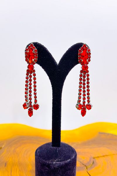 SimgeAksesuar Crystal Stones stylish and elegant wedding and engagement - henna earrings