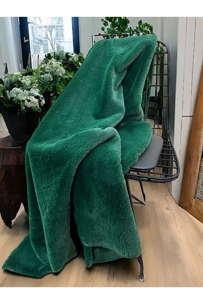 PLUSH STUDIO Zp Toscana 800 gr , Εισαγόμενο Πράσινο Λούτρινο Ύφασμα 100x150cm Rabbt Textile Home Textile