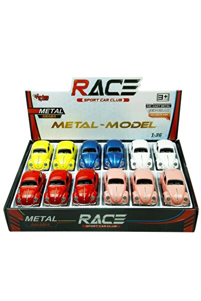 PopŞeker 1:32 Ölçekli Metal Vosvos Kaplumbağa Oyuncak Araba - Kapı ve Kaput A...