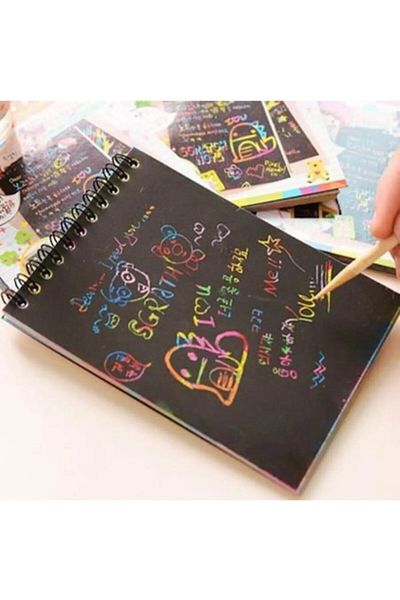 Limmy Magic Notebook (BLACK 10 SHEETS) A6 Engraved Notebook - 1 Piece