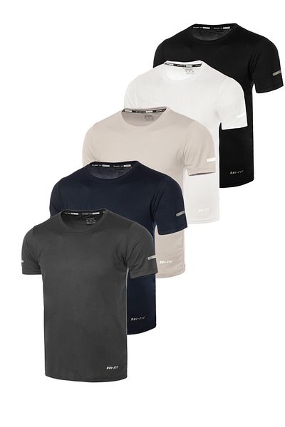 GHASSY CO. Ghassy Co. Tricou de zi cu zi pentru bărbați, Dry Fit, care elimină umezeala