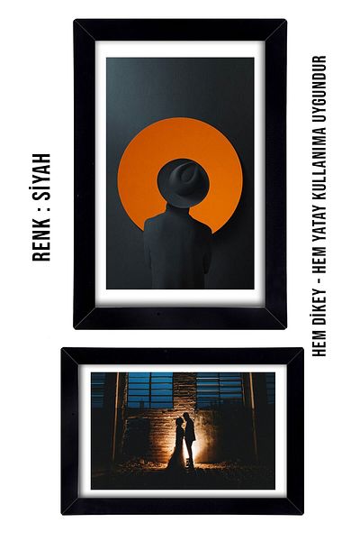 bymat 10 Pieces A4 Frame - Photo and Certificate Frame - 21x30 Frame - MDF Black Frame