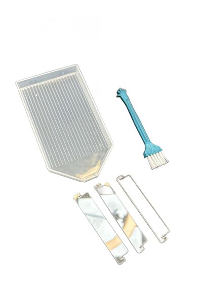 Movas Sanat Beyaz Fırçalı Tabak | Mozaik Tablo Aksesuarı | E2020ak18