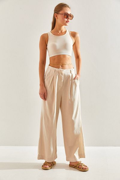 Bianco Lucci Leinenhose mit elastischem Bund für Damen60171007