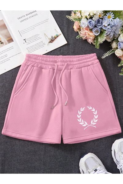 Revasser Unisex Γυναικεία/Ανδρικά PERRY Προσαρμοσμένα εμπριμέ πολύχρωμα κοντό χτενισμένο βαμβακερό σορτς