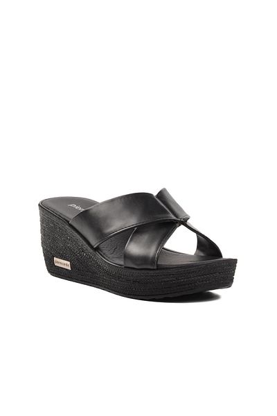 Pierre Cardin 3513 Papuci de damă cu talpă cu umplere neagră