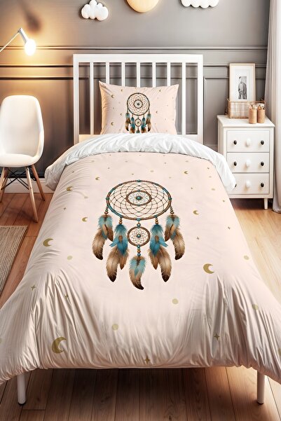 EVPANYA Cream Dream Catcher Patterned Single Baby Kids Bedding Set