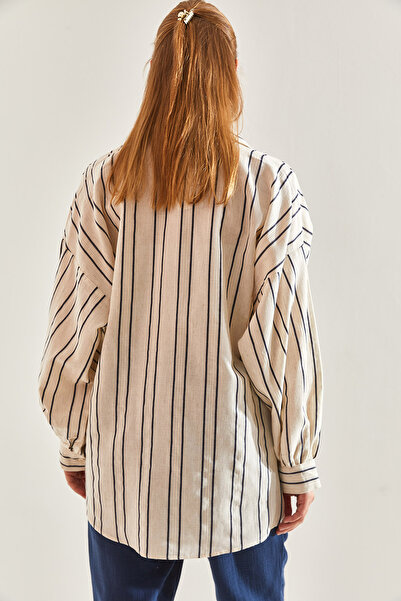 Bianco Lucci Női csíkos dupla zsebű vászoning60171032