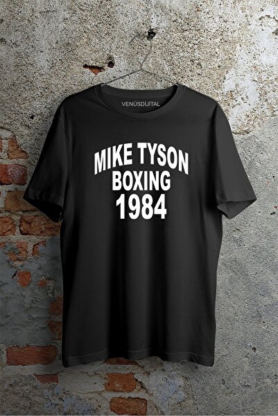 venüsdijital Majka Tajson Boks 1984 Dizajn Štampano Unisex Majica