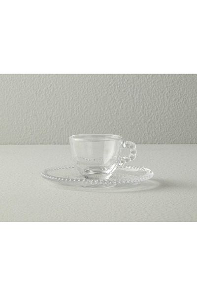English Home Balloon Glass 8 Pieces 4-Person Coffee Cup Set Transparent