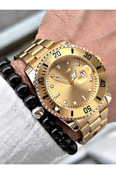 CAPTAİN POLO Premium Serisi Lüks Metal Kordon Erkek Kol Saati-Bileklik Hediyeli