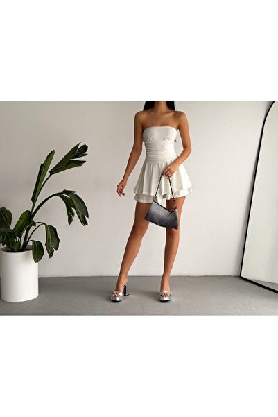 Ekim Store Strapless Shorts Dress
