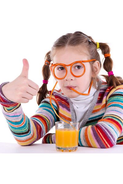 Woody Sofia Party Glasses with Straw - Children and Adults Straw Glasses with Mustache