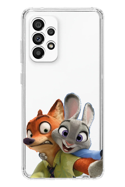Magic Ring Samsung Galaxy A32 Uyumlu Zootropolis Judy & Nick Tasarımlı Şeffaf...