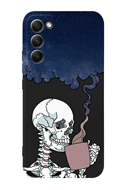 shoptocase Galaxy S23 Düşünceli Kurukafa Desenli Lansman Silikon Telefon Kılıfı