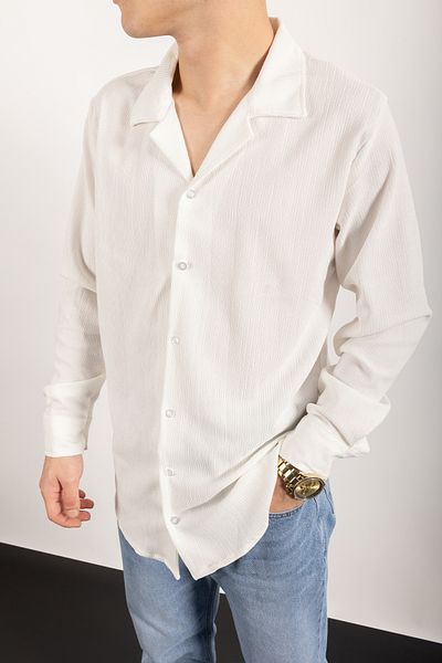 WAMOSSALAPLI APAŞ COLLAR JACQUARD LONG SLEEVE SHIRT
