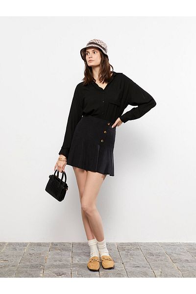 LC Waikiki Ίσια γυναικεία φούστα Gabardine με μέση με φερμουάρ