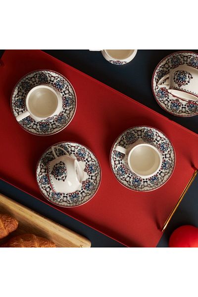 Karaca Nakkash 12-teiliges Espressotassen-Set für 6 Personen