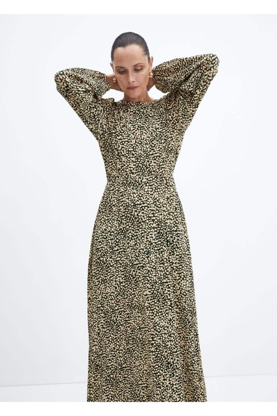 MANGO Woman Rochie lungă cu model