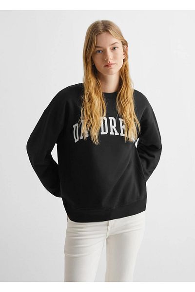 Mango Teen Hanorac negru pentru copii