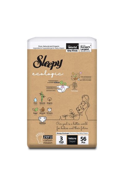 Sleepy Ecologıc Bebek Bezı 3 Beden Mıdı 4-10 Kg 56'lı