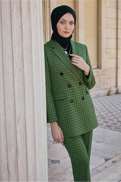 Alvina Classic Plaid Trousers 70435