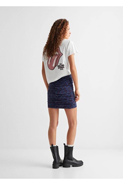 Mango Teen Desenli büzgülü etek