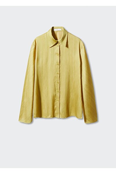MANGO Woman Pilili saten gömlek