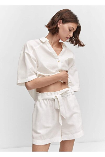 MANGO Woman Pantaloni scurți din bumbac in