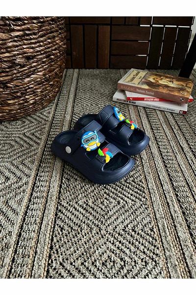 Behtah Kundura Children's Orthopedic Sole 4 Pieces Cross Jibbitz Ornamental Gift Open Front Garden Pool Daily Sandals Slippers