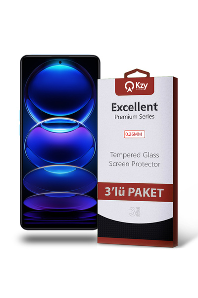 KZY İletişim Xiaomi Redmi Note 12 Pro 5G ile Uyumlu Temperli Ekran Koruyucu K...