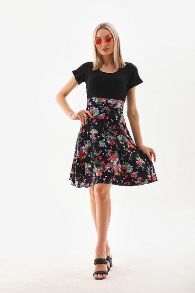 MaxiMor Rochie de vară cu mânecă scurtă pentru ciclism de culoare neagră pentru femei