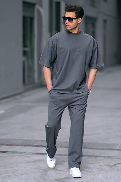 CMZ COLLECTİON Muški Pamučni džersej udoban Oversize kroj set pidžama