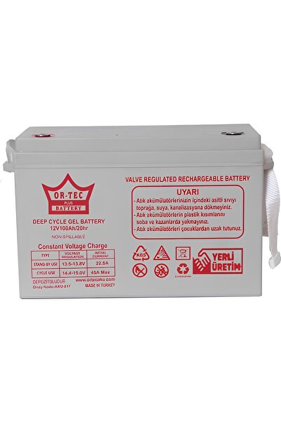 ORTEC 12V,100Ah jel Akü