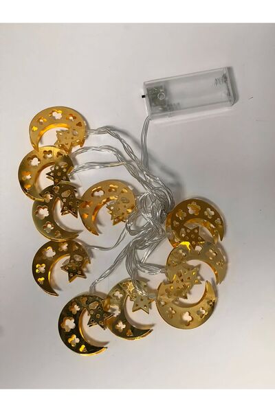 Genel Markalar PİLLİ GÜNIŞIĞI RENKLİ 2 METRE RAMAZAN KANDİL MOTİFLİ FENER IŞIK