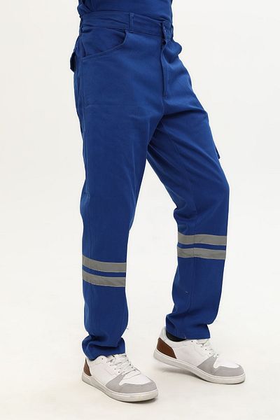 Uniprom Work Pants 100% Cotton Classic Model Blue Cargo Pants Summer