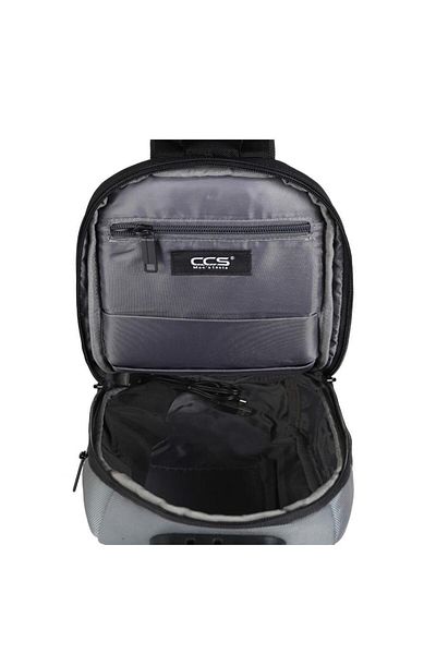 ÇÇS 31301 Crossbody Bag with Shoulder Strap and Chest Bag Gray