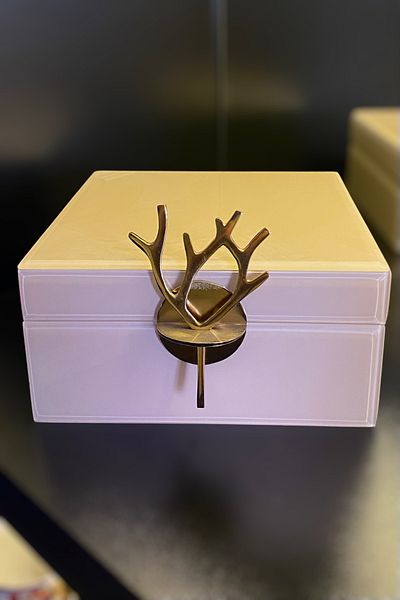 LEMİ DEKORASYON Lacquered Wooden Jewelry Box 22*22*11 cm