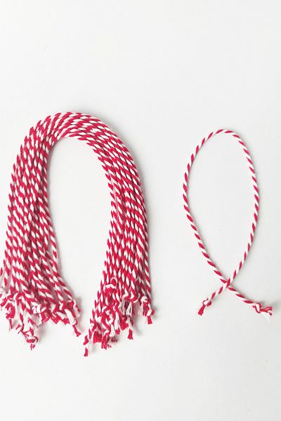 dudu kids 10 Pieces Red and White Thread Marteniçka Bracelet - Lucky Bracelet