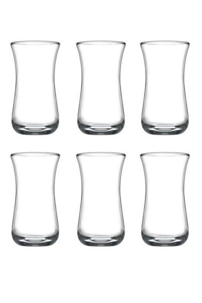 Paşabahçe 42641 Fit Glass 6-Piece Tea Rack Cup Set 120cc
