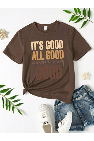 BYMEER its good με τύπωμα - Παιδικό καφέ μπλουζάκι unisex