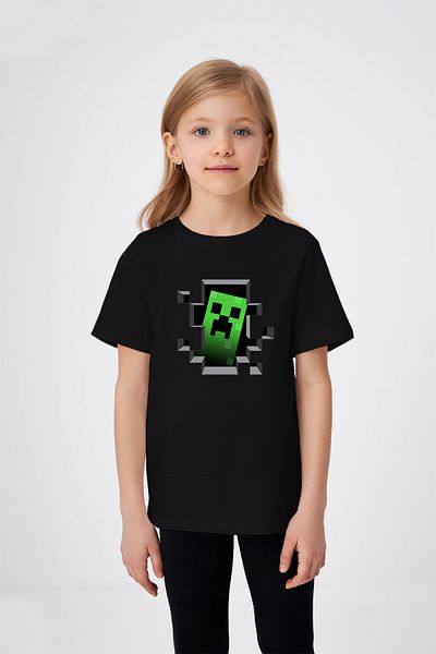 ADABEBEK Creeper Patterned Girl's T-Shirt