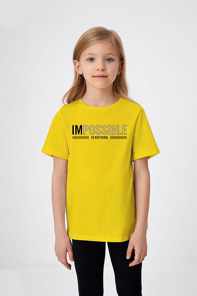 ADABEBEK Impossible is Nothing Printed Girl's T-Shirt