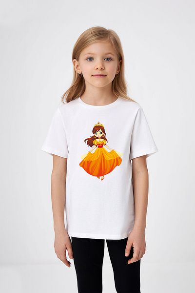 ADABEBEK Tricou pentru fetiță cu imprimeu Crowned Dancing Princess