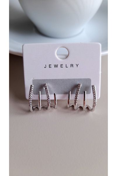Opia JEWELRY Vip أقراط زركون حجر ساينا التبعي
