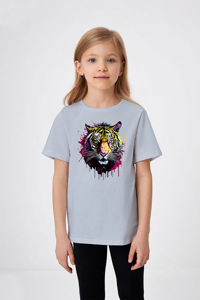 ADABEBEK Tricou pentru fetiță cu model graffiti tigru