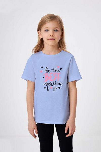 ADABEBEK Tricou pentru fetiță imprimat Fii cea mai bună versiune a ta