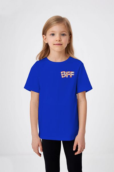 ADABEBEK Bff My Near Friend Printed Girl's T-Shirt