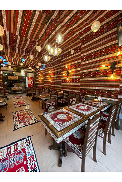 Sultan Sedir 2 Kişilik Selçuklu Masa Sandalye Yemek Takımı (1 Masa 2 Sandalye)