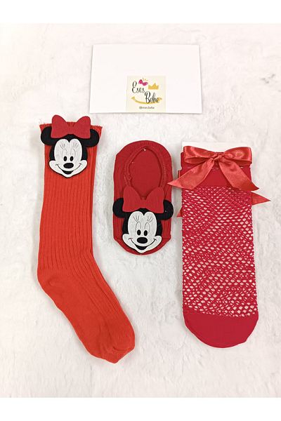 ESES BEBE 3-Piece Ballerinas & Mesh & Length Socks